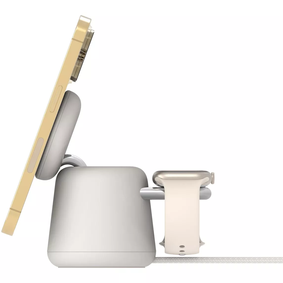 Belkin BOOST↑CHARGE PRO 2-in-1 Wireless Charging Dock with MagSafe 15W – Bezhë - Figura 3