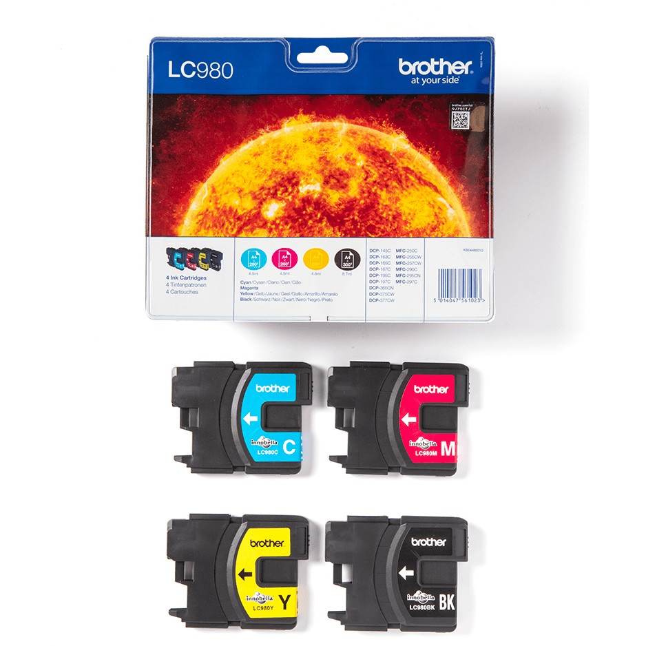 INK Brother LC-980VALBP Value Pack – Zezë/ Blu / Rozë/ Verdhë - Figura 3