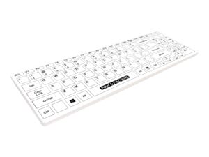 Tastierë Pa kabllo Man & Machine It’s Cool Flat Keyboard / DE Layout / USB / Hygienic Silicone / 99 Keys - Bardhë