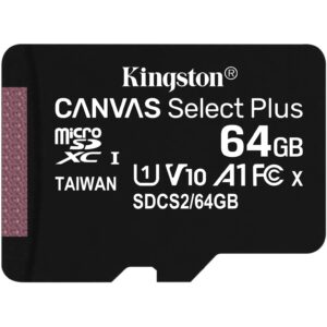Kartë Memorie SD CARD 64GB Kingston Canvas Select Plus microXC 100MB/s +Adapter