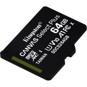 Kartë Memorie SD CARD 64GB Kingston Canvas Select Plus microXC 100MB/s +Adapter