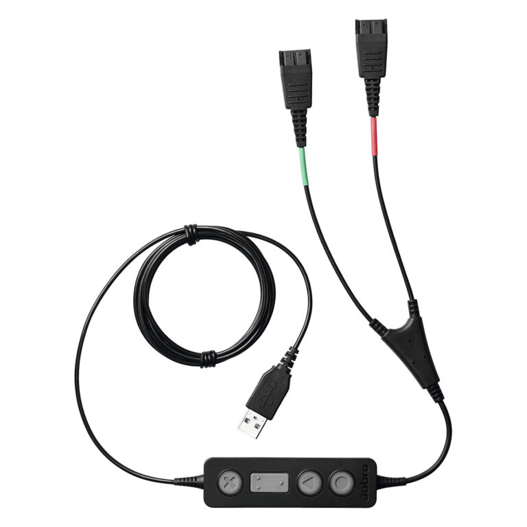 Kabllo për kufje Jabra Link 265 Supervisor USB në 2x QD - Zezë