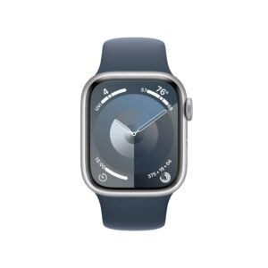 Apple Watch Series 9 Aluminum Cellular 45mm Silver (Storm Blue Sport Band) M/L