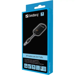 Paisje për Bluetooth Sandberg 450-12 / Bluetooth Audio Link Transmitter / 2in1 / E zezë