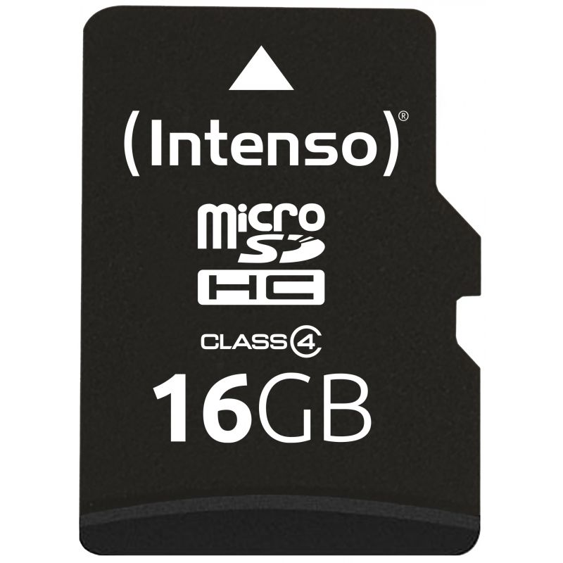 Kartë Memorie SD Intenso 16GB MicroSDHC Class 4 21MB/s + Adapter - Figura 2