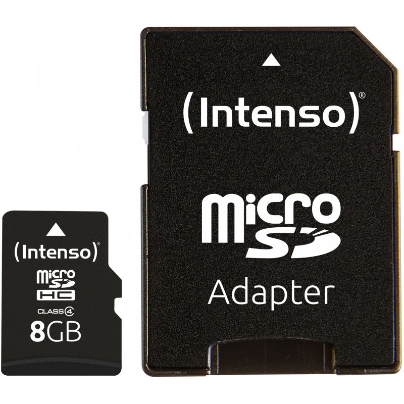 Kartë Memorie SD Intenso 8GB MicroSDHC 21MB/s + Adapter - Figura 2