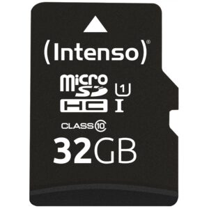 Kartë Memorie SD CARD 32GB Intenso Premium MicroHC 45MB/s