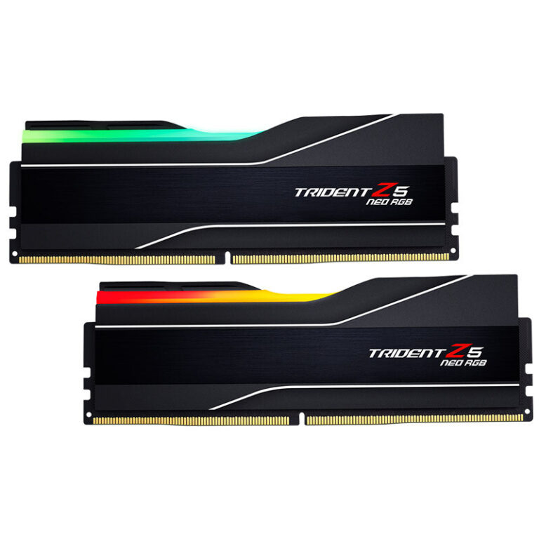 DDR5 G.Skill 64GB (2x32GB Dual-Kit) PC6000 CL32 TZ5NR RGB Trident Z5 NEO RGB AMD - RAM Memorie