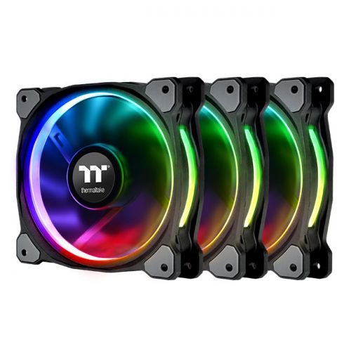 Ftohës për Kasë 140mm Thermaltake Riing Plus 14 LED RGB Radiator Fan TT Premium Edition / 3-Pack – Zezë