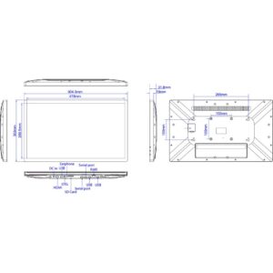 Tablet Android ALLNET Touch Display / 21" / PoE / RK3399 / Android 11 / 4GB / 16GB – Pro-Series / WiFi AC