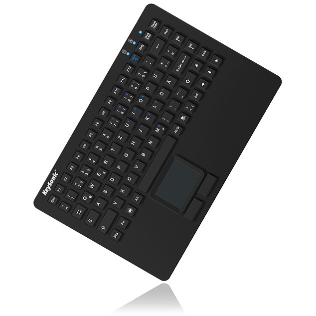 Tastierë me kabllo KeySonic KSK-5230IN / QWERTZ Gjerman / Me touchpad / Silikon / IP68 - Zezë - Figura 3