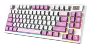 Tastierë Gaming MSI FORGE GK600 TKL W Violet Wireless / QWERTY / Spanish Language – Bardhë / Rozë 7