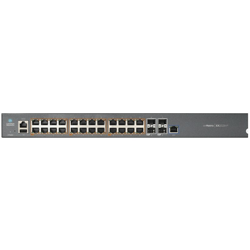 Switch Cambium cnMatrix EX2028-P – 24x Gigabit PoE+ Ports + 4x SFP+ 10G Uplink / Managed Switch / 400W PoE Budget
