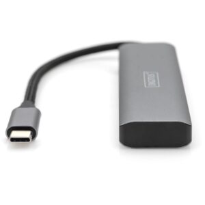 HUB USB‑C DIGITUS / 4‑Port (2x USB‑A 3.1 + 2x USB‑C 3.1) / Kabllo e integruar 7