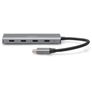 HUB USB‑C DIGITUS / 4‑Port (4x USB‑C 3.1) / Kabllo e integruar – Argjend 8