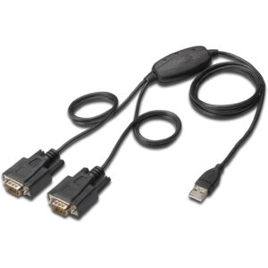 Kabllo USB 2.0 DIGITUS → 2x RS232 / 1.5m - Zezë