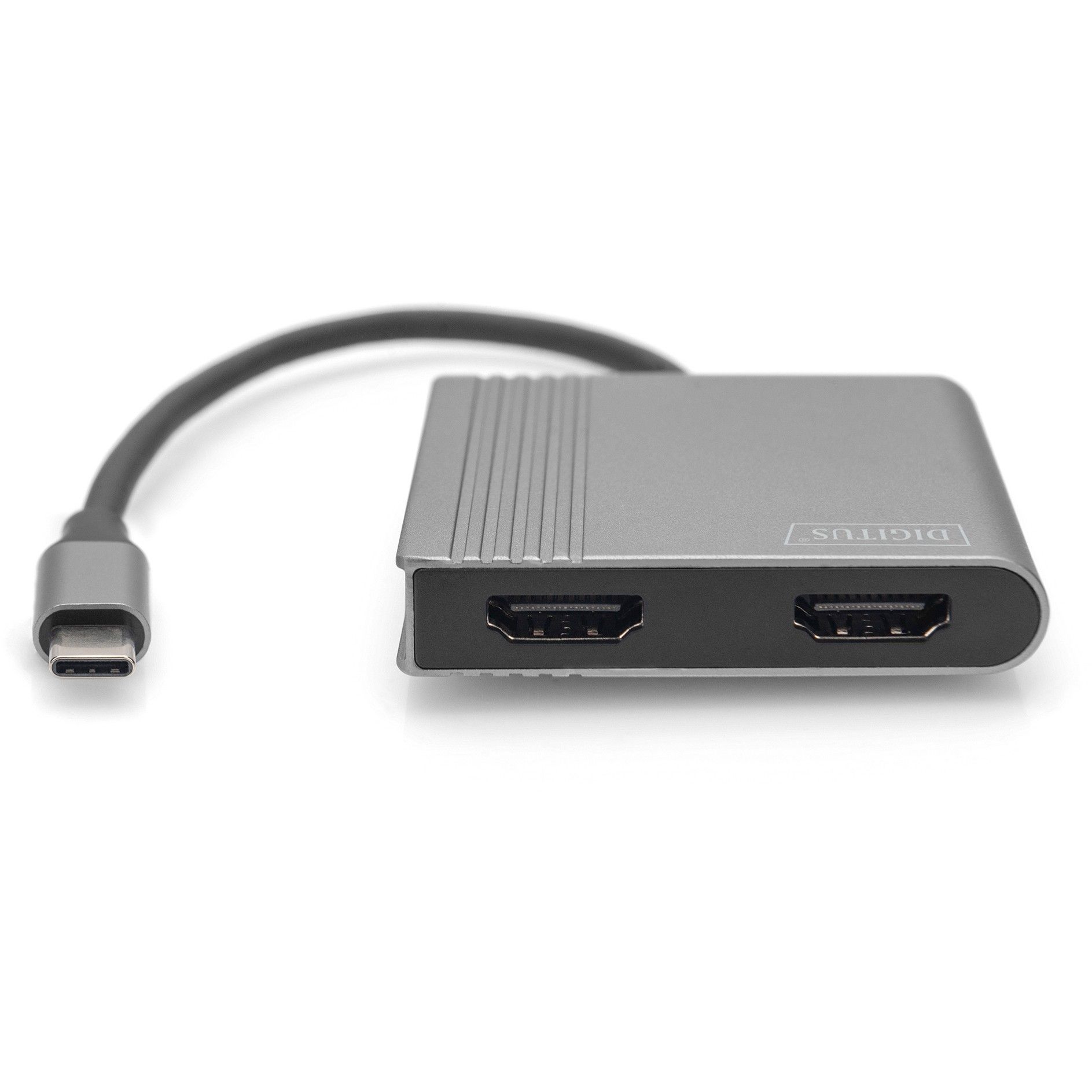 Adapter USB‑C DIGITUS → 2x HDMI / 18cm / 4K / 30Hz - Argjend / Alumini - Figura 3