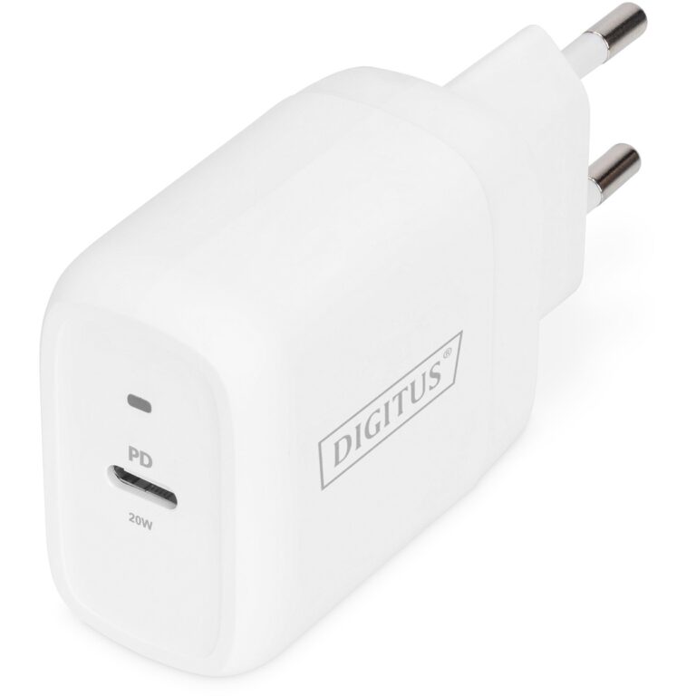 Aksesorë për telefon DIGITUS USB-C Charger 20W PD3.0 – Bardhë