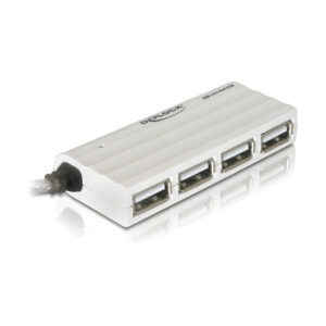 HUB DeLOCK USB 2.0 4-Port / Passive - Bardhë