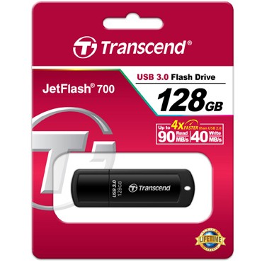 USB Flash Drive STICK 128GB USB 3.0 Transcend JetFlash 700 - e zezë - Figura 2