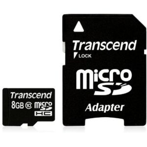 Kartë Memorie SD CARD 8GB Transcend Premium MicroSDHC 10MB/s +Adapter
