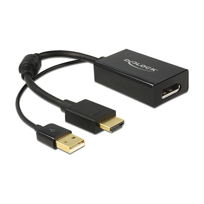Adapter DeLOCK HDMI > DisplayPort (ST-BU) / 1x USB – Zezë