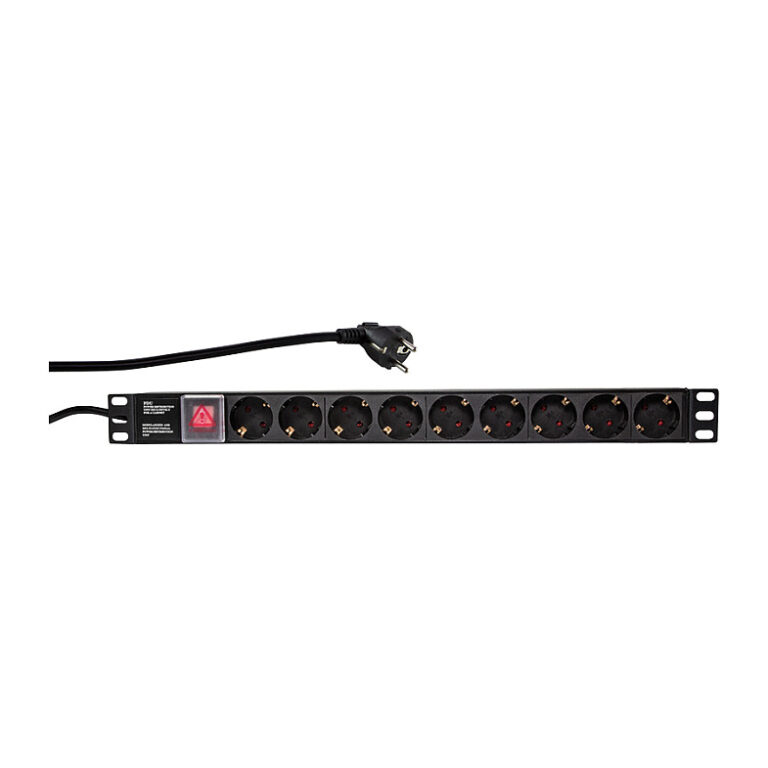 LogiLink PDU9C01 19" Rack PDU 1U me 9x Schuko, Kabllo 2m, 16A, 3500W – E Zezë