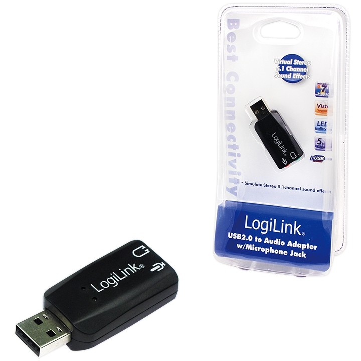 Karta Zëri LogiLink USB 2.0 Virtual 3D Sound Effect - Zezë
