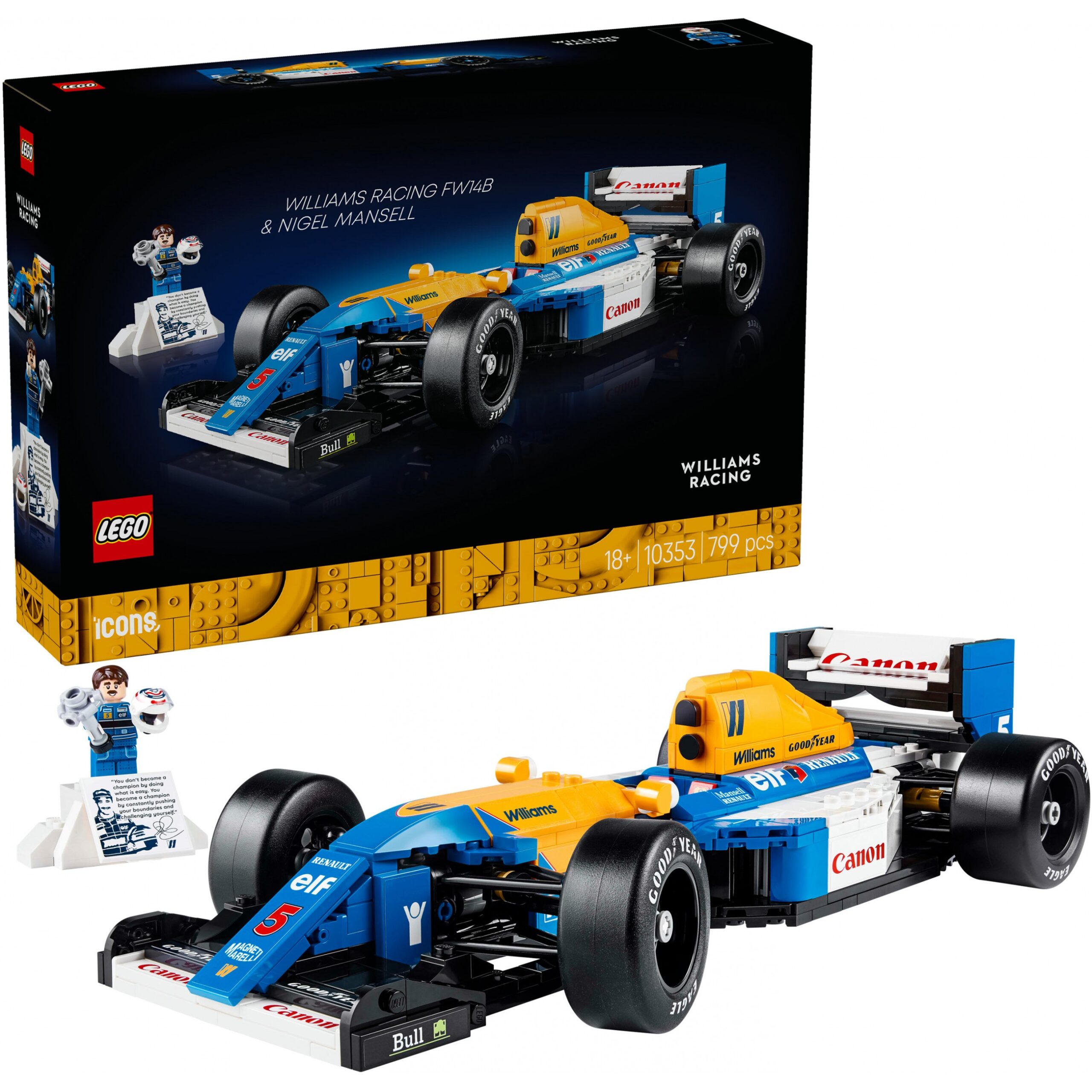 LEGO Icons Williams Racing FW14B with Nigel Mansell 10353 - Figura 3