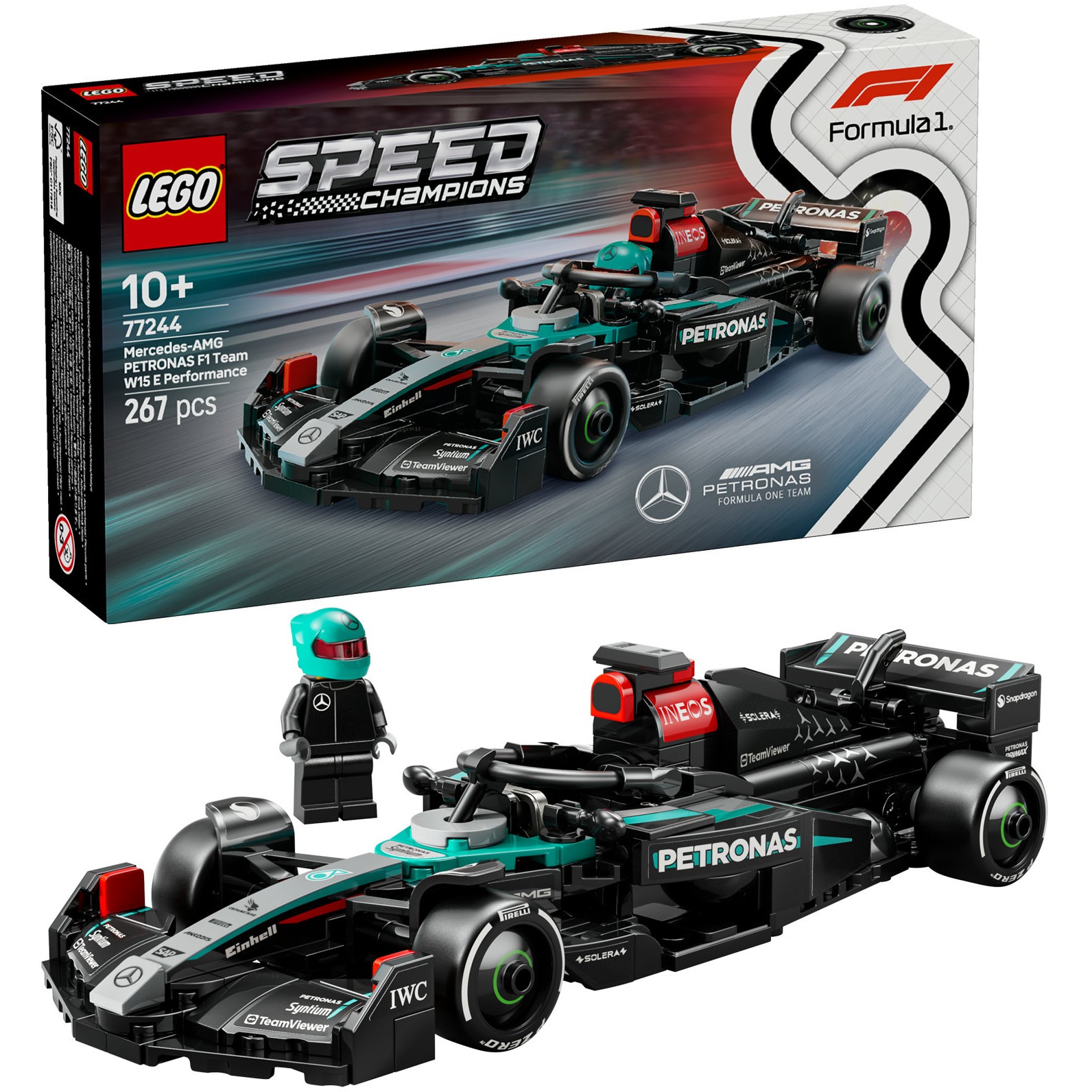 LEGO Speed Champions Mercedes-AMG F1 W15 Rennauto 77244 - Figura 3