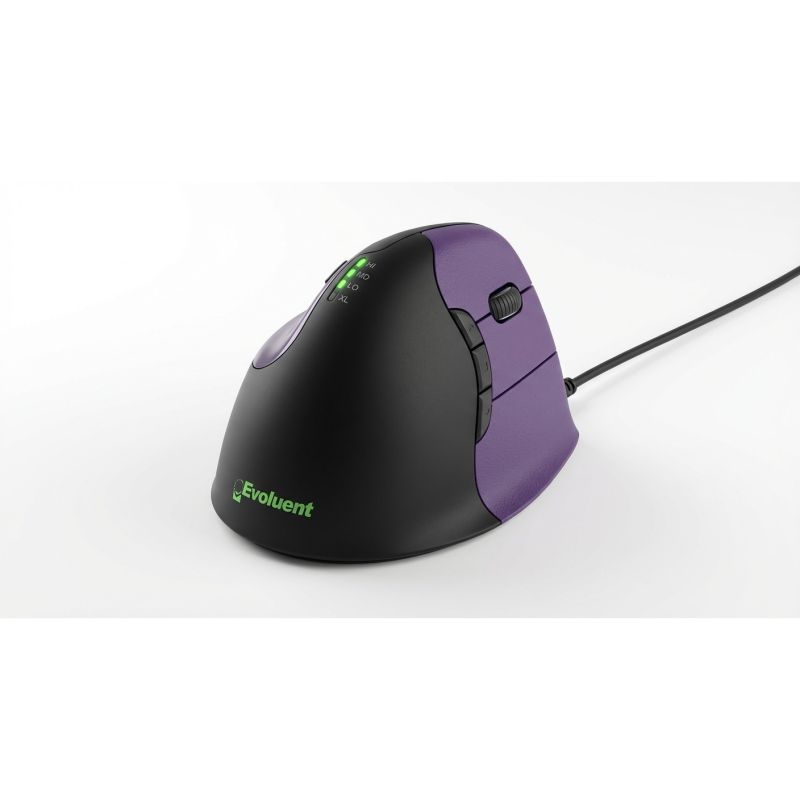 Maus me Kabllo Evoluent Vertical Mouse 4 Small / Right Hand / 6 Buttons - Zezë / Vjollcë