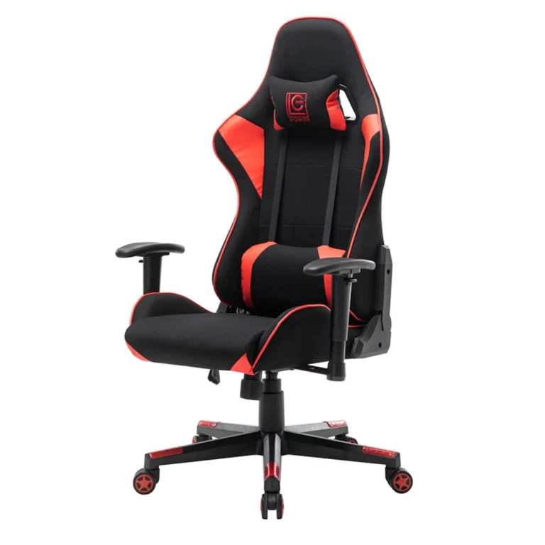 Karrige Gaming LC-Power LC-GC-703BR / Metal-plastic / Deri në 120 kg / E zezë/kuqe