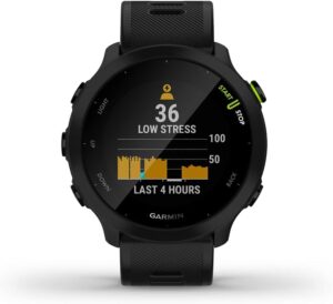 Orë e mençur Garmin Forerunner 55 / 1.04 Inch / Android / Up to 2 weeks of Battery Life / Bluetooth / E zezë