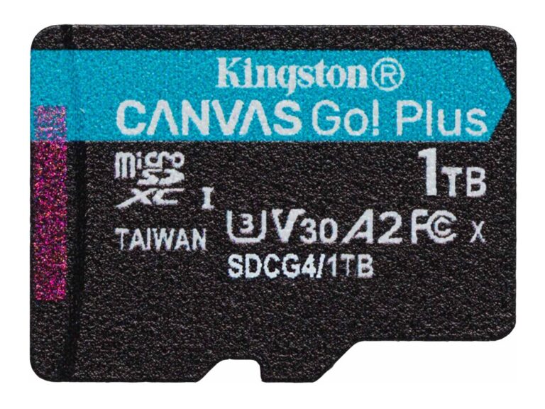 Kartë Memorie SD CARD KINGSTON 1TB microXC Canvas Go Plus Gen4 200R A2 U3 Single Pack w/o ADP