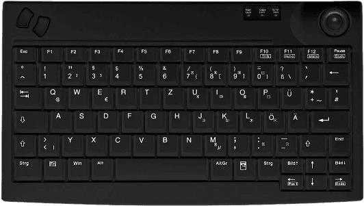 Tastierë me kabllo CHERRY AKTIVE KEY Industry 4.0 Mini Trackball USB - Zezë