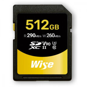 Kartë Memorie SD CARD Wise SDXC UHS-II V90 512GB R:290MBs / W:150MBs WI-SD-N512