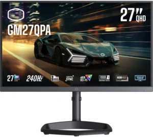 Monitor Gaming Cooler Master GM27QPA / 27"/ Quad HD IPS / 240Hz / 1ms / HDMI+DP - Zezë