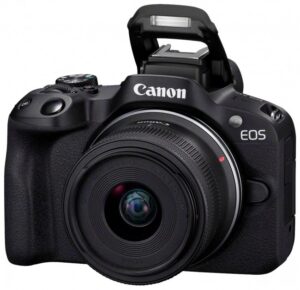Kamere dixhitale Canon EOS R50 + RF-S 18-45mm F4.5-6.3 IS STM / 4K / Bluetooth / Wi-Fi / 2.95 inches / e zezë