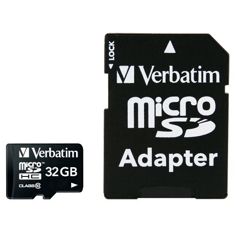 Kartë Memorie SD CARD 32GB Verbatim Premium MicroHC 90MB/s +Adapter