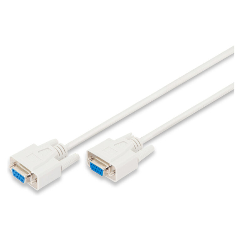 Kabllo D-Sub DIGITUS D-Sub9 (Bu/Bu) / 2 m - Bardhë