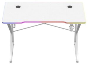 Tavolinë gaming Huzaro Hero 1.7 RGB / 120 x 75 cm – Bardhë