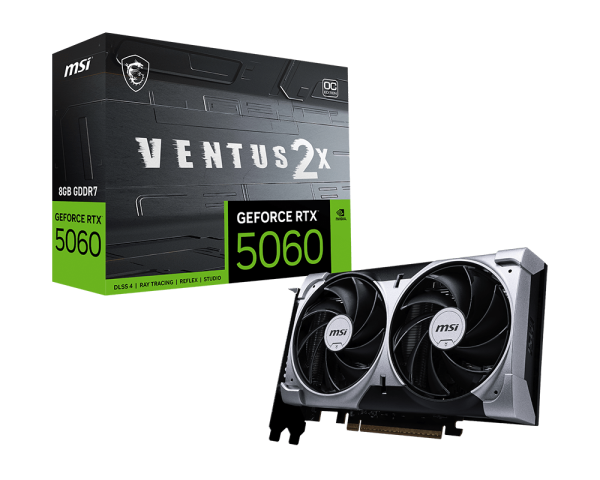 Kartelë Grafike Nvidia MSI GeForce RTX 5060 Ventus 2x OC, 8GB GDDR7