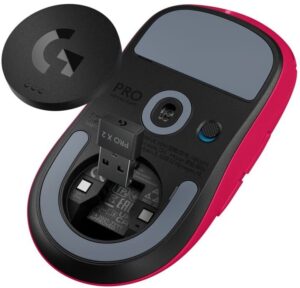 Maus Logitech G Pro X / Superlight / Optik / 32000 DPI / Rozë