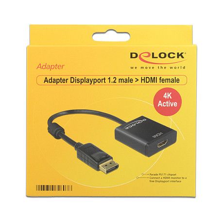 Adapter DeLock DisplayPort 1.2 > HDMI (ST-BU) / 4K – Zezë