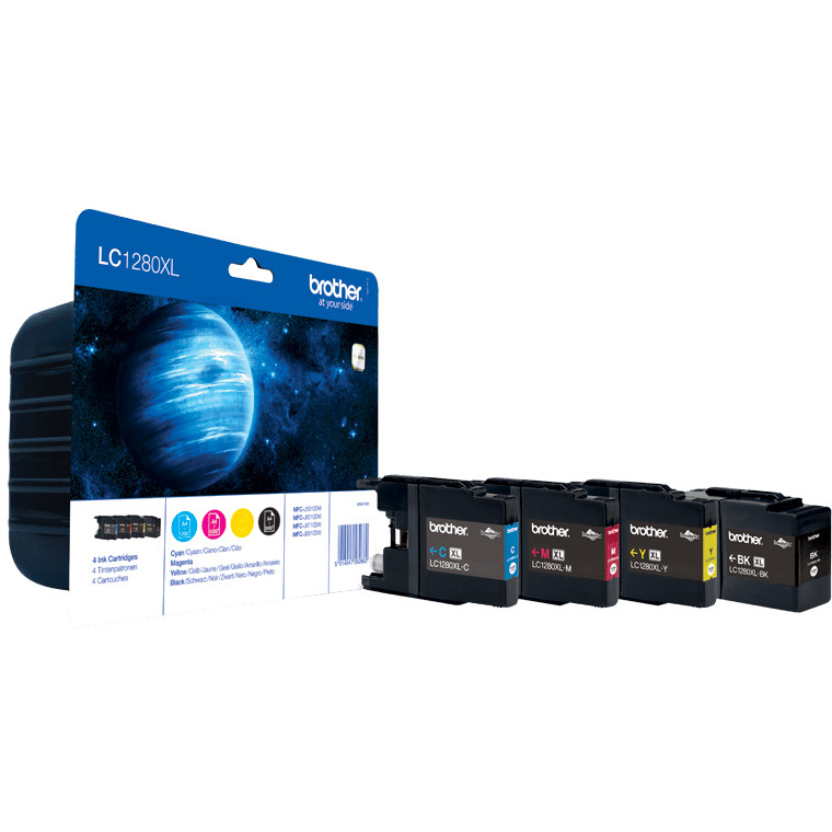 INK Brother LC‑1280XL Value Pack – Zezë/Blu/Rozë/Verdhë