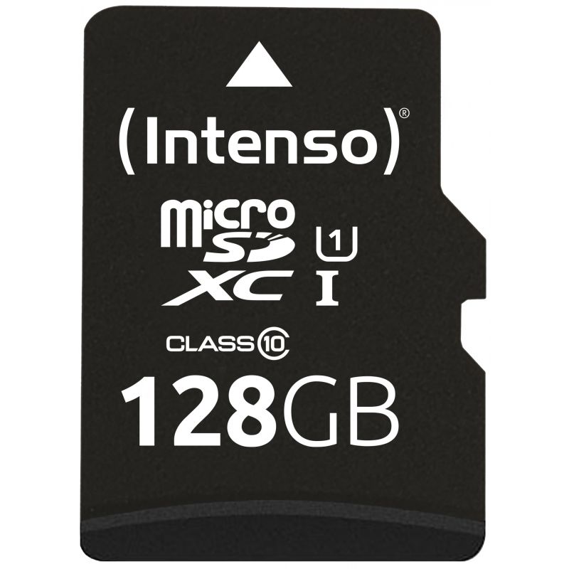 Kartë Memorie SD Intenso MicroSDXC 128GB / 45MB/s / with SD Adapter