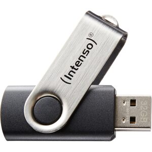 USB Flash Drive STICK 32GB USB 2.0 Intenso Basic Line - e zezë dhe hiri