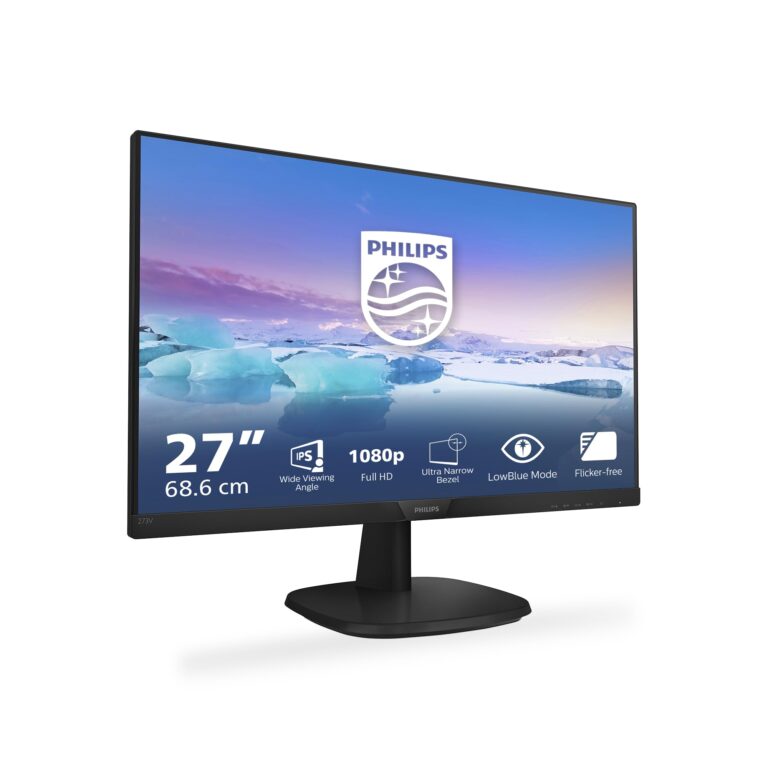 Monitor Philips 273V7QDSB/00 27 inch monitor, FHD, 75Hz, 4ms, IPS, HDMI, VGA, DVI-D, Tilt