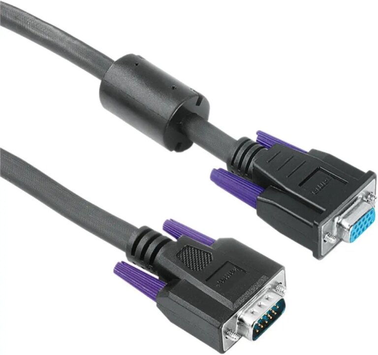 Kabëll VGA Hama / 15 Pin HDD Male / në 15 Pin HDD Female / 5m / E zezë