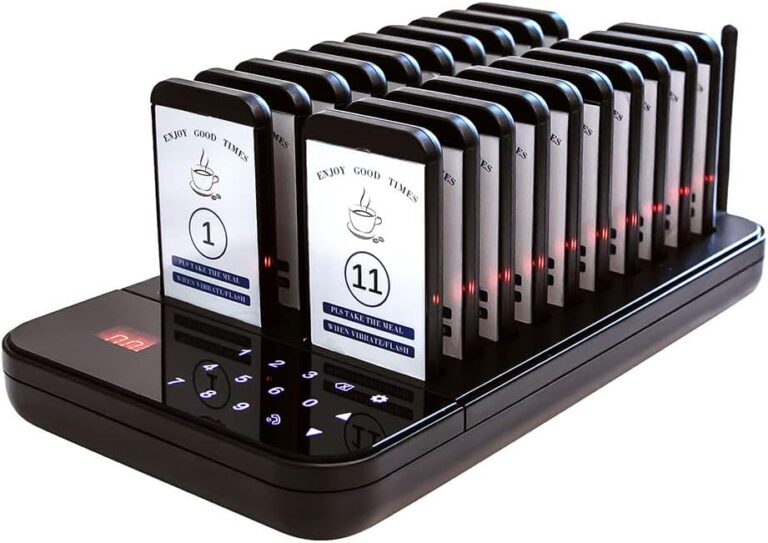 Sistem Wireless për Thirrje Klientësh /  20 Pagera me Vibrim Zë dhe Dritë